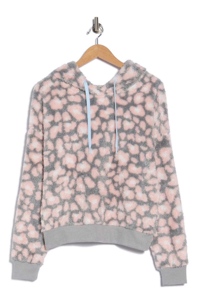 Ice Breaker Fleece Hoodie, Alternate, color, GREY LEOPARD