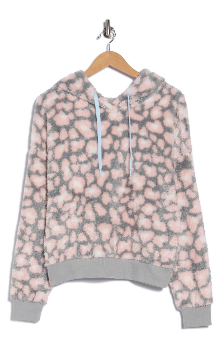 Honeydew Ice Breaker Fleece Hoodie, Alternate, color, Grey Leopard