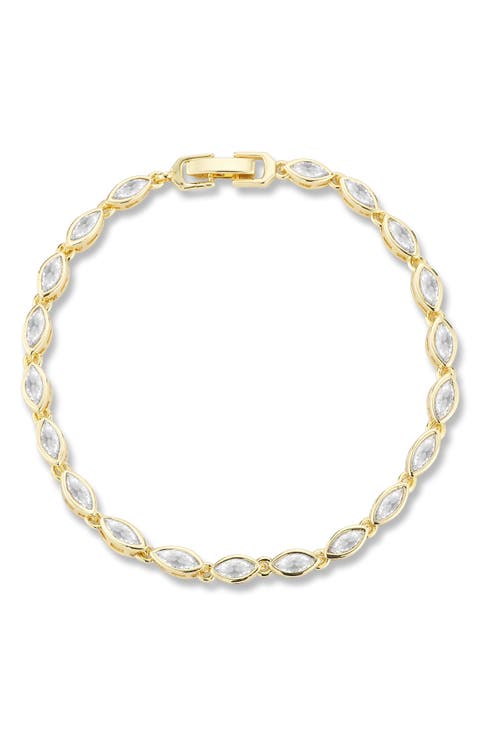 Marquise Cubic Zirconia Tennis Bracelet