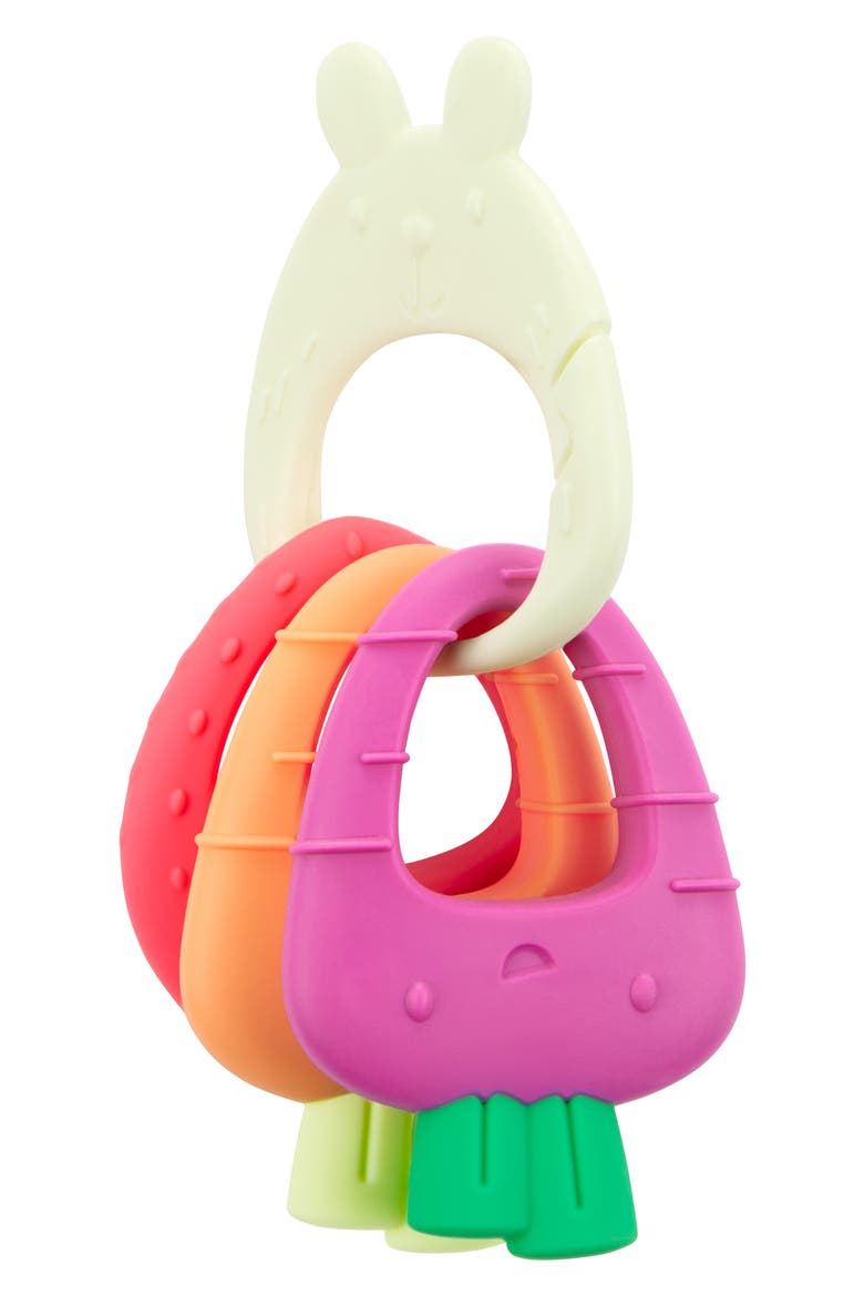 Bunny Clip & 3-Piece Farmstand Teething Rings, Alternate, color, ORANGE