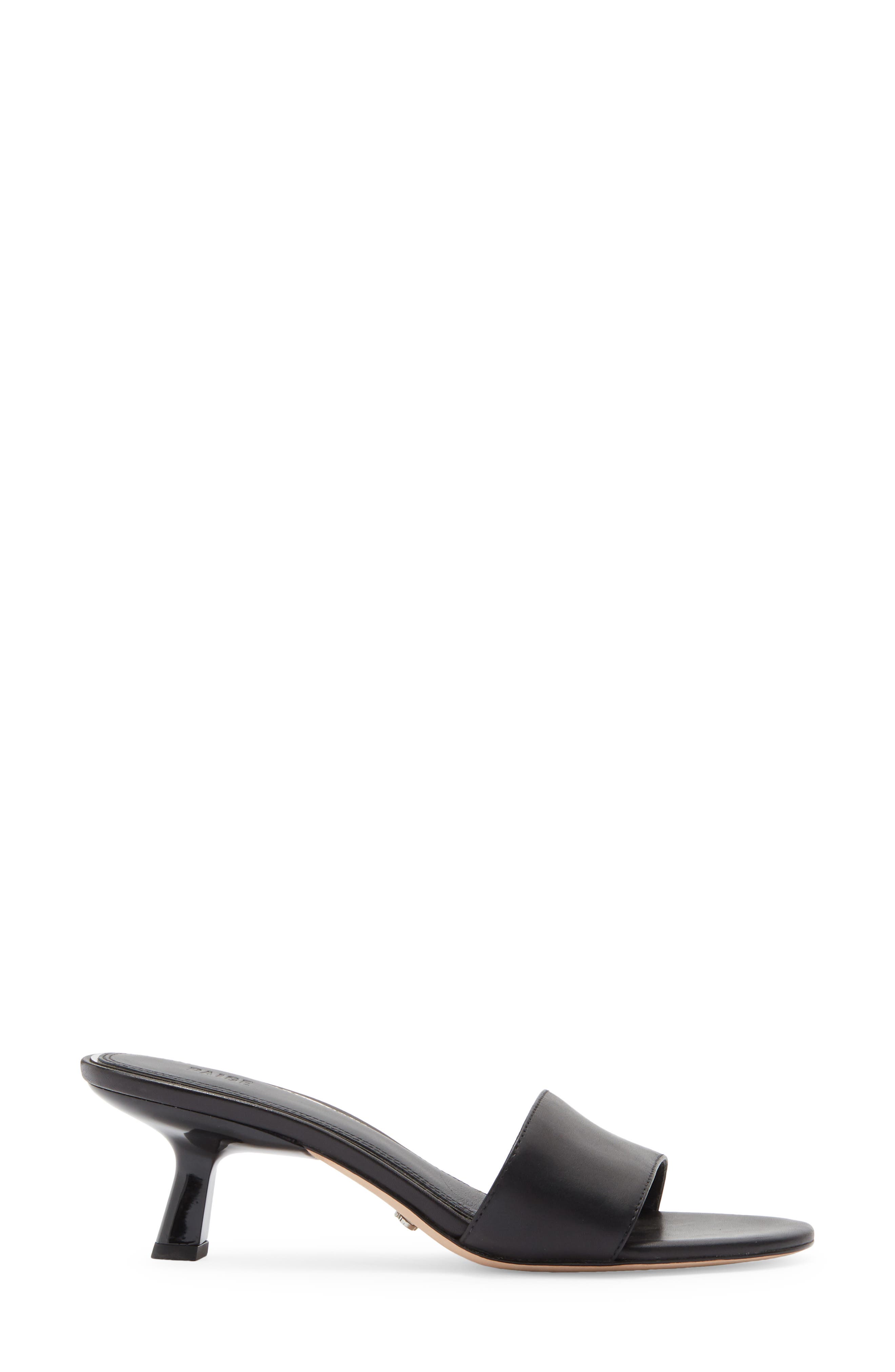 PAIGE Fallyn Kitten Heel Sandal, Alternate, color, Black