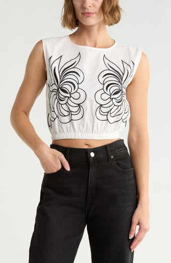 Embroidered Crop Top