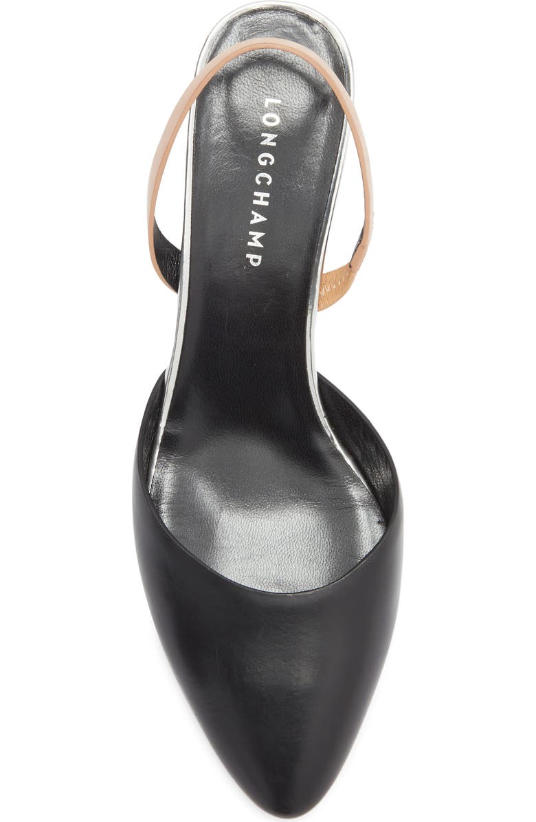 Longchamp Slingback Pump, Alternate, color, Black