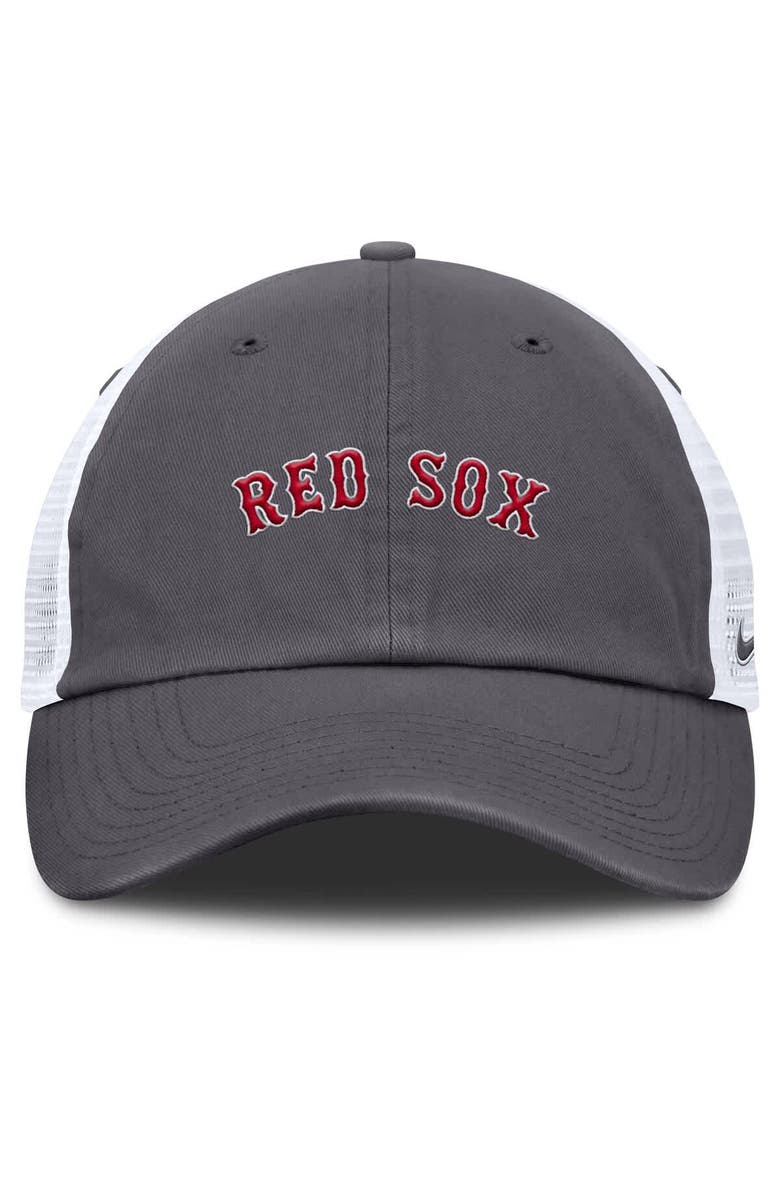 Nike Men's Nike Gray Boston Red Sox Wordmark Club Adjustable Trucker Hat, Alternate, color, Gray