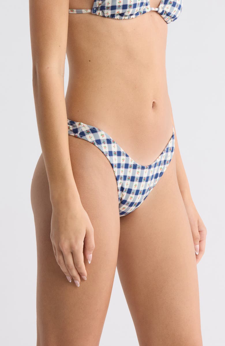 PacSun Erica High Cut Bikini Bottoms, Alternate, color, Navy