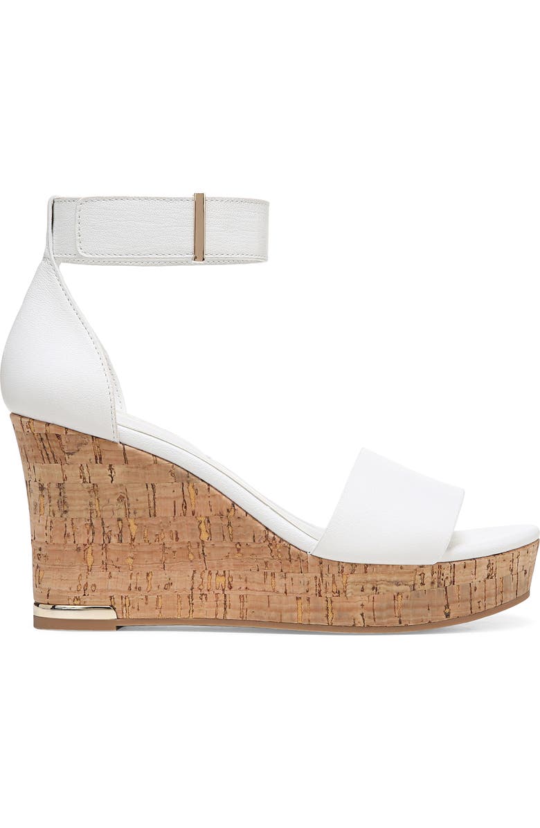 Franco Sarto Clemens Ankle Strap Wedge Sandal, Alternate, color, White