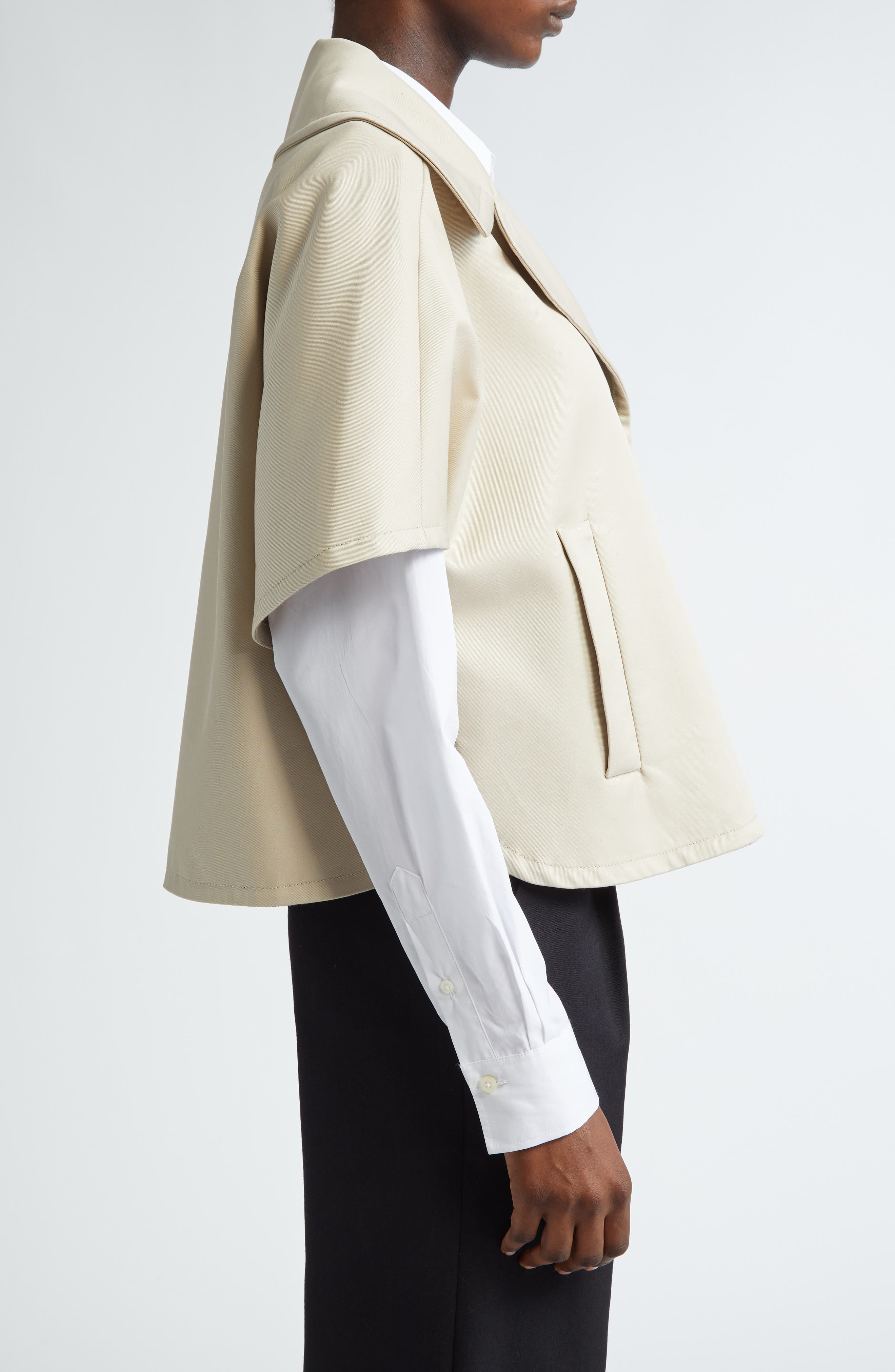 Max Mara Veggia Short Sleeve Cotton Topper (Women) | Nordstrom