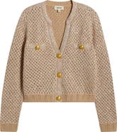 L'AGENCE Blanca Sequin Crop Cardigan
