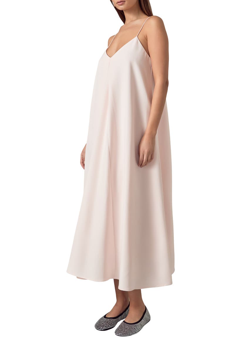 Godet Maxi Dress, Alternate, color, PINK