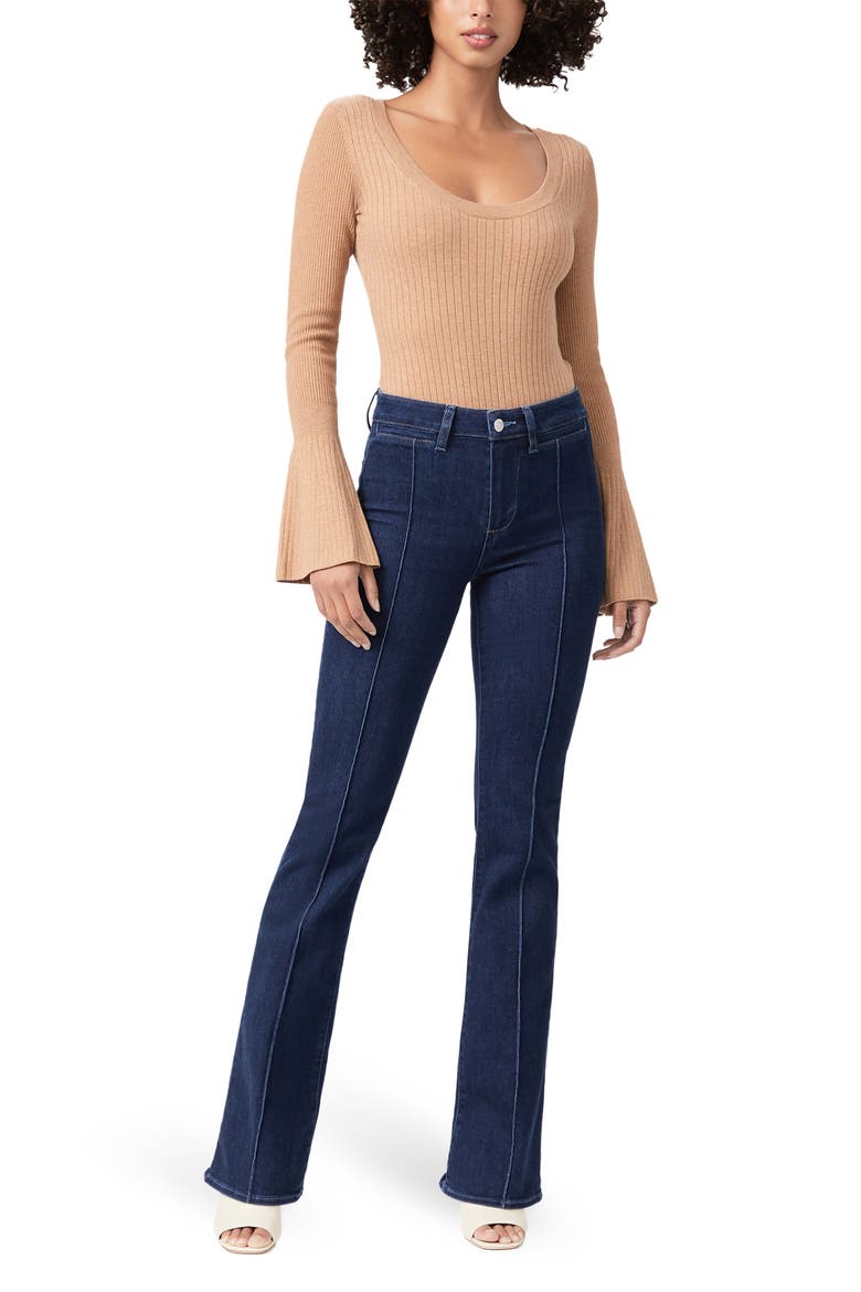 Mimi Bell Sleeve Cotton Blend Bodysuit, Alternate, color, DARK CAMEL