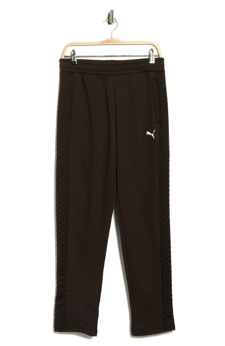 PUMA Textured Panel Active Pants, Alternate, color, Puma Black