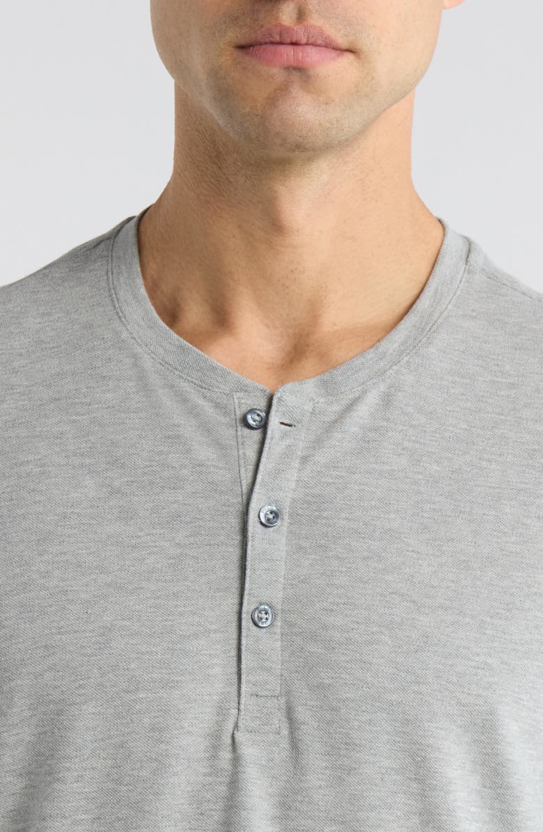 Polo Ralph Lauren Featherweight Short Sleeve Henley Pajama Top, Alternate, color, Grey