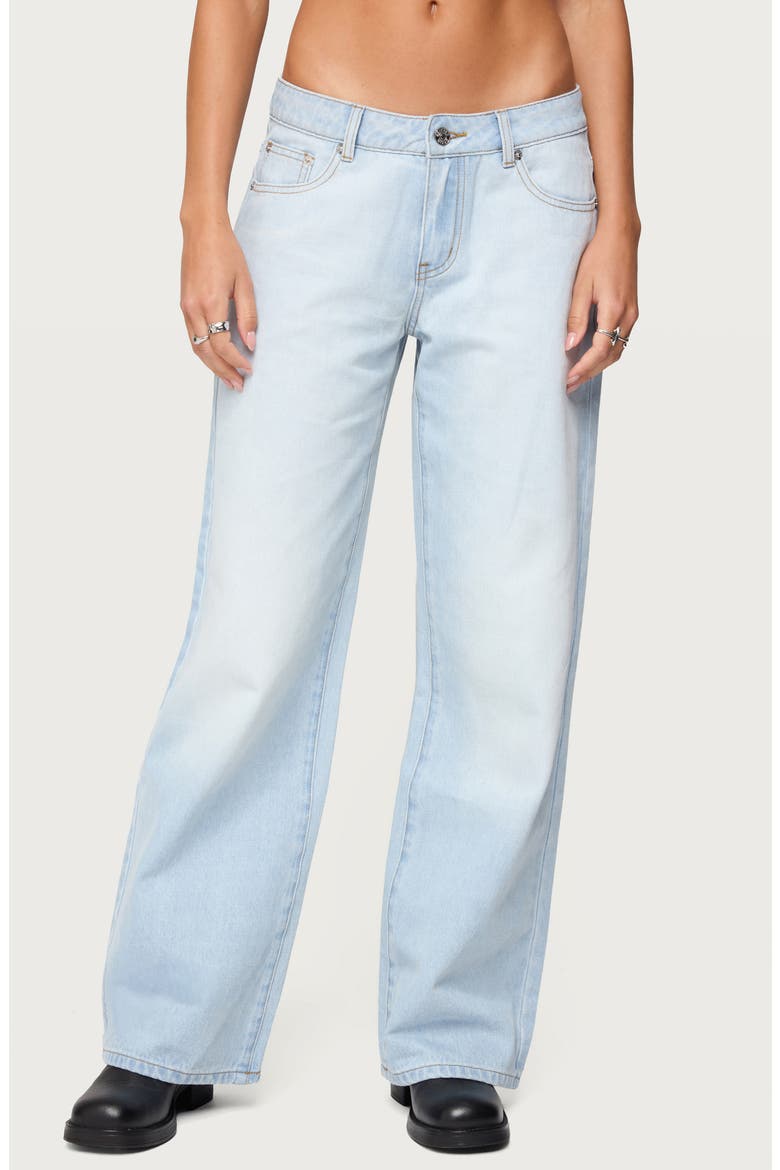 Magda Acid Wash Low Rise Wide Leg Jeans, Main, color, LIGHT-BLUE