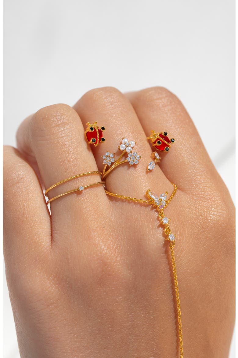 Flutter Over You Hand Chain, Alternate, color, GOLD