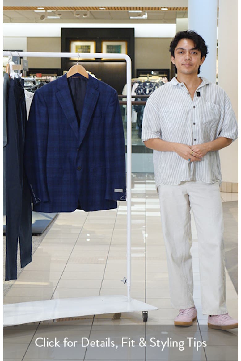 Siena Regular Fit Blue Plaid Wool Sport Coat video