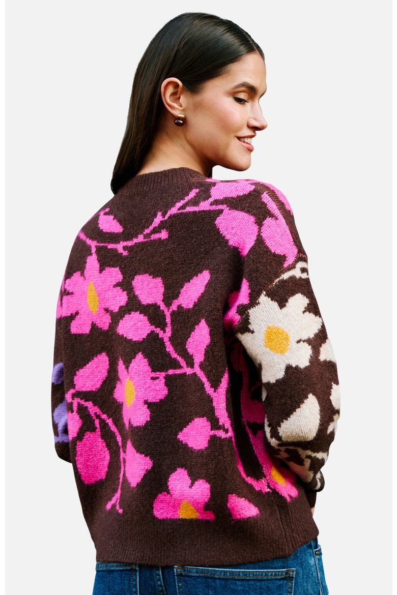 Floral Intarsia Relaxed Fit Jumper, Alternate, color, Multi