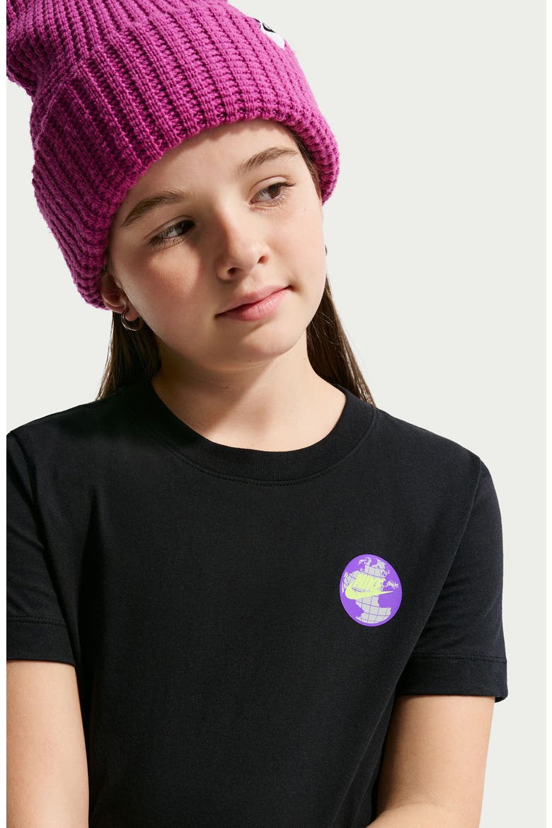 Kids' Graphic Cotton T-Shirt, Alternate, color, BLACK