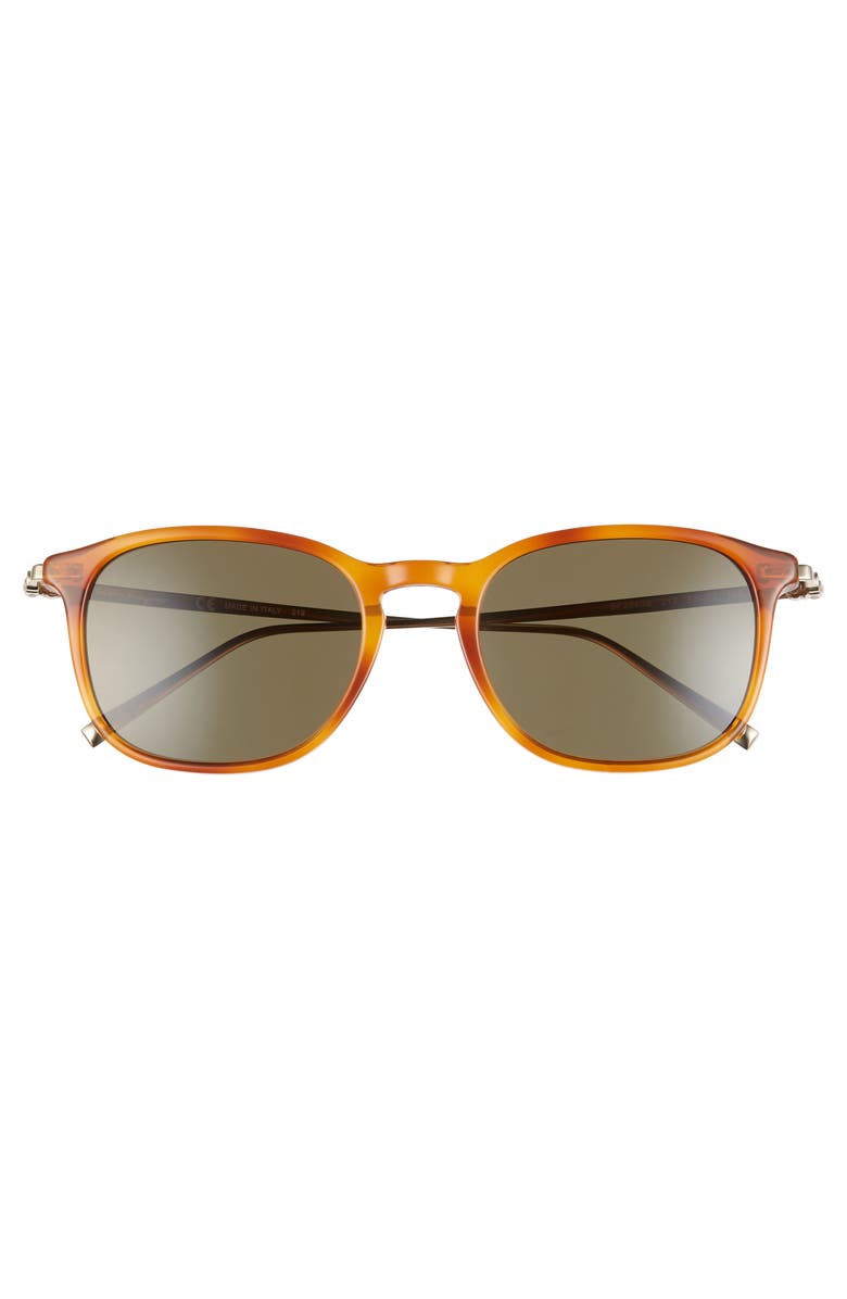 FERRAGAMO Salvatore Ferragamo Classic Logo 53mm Gradient Rectangle Sunglasses, Alternate, color, Light Tortoise