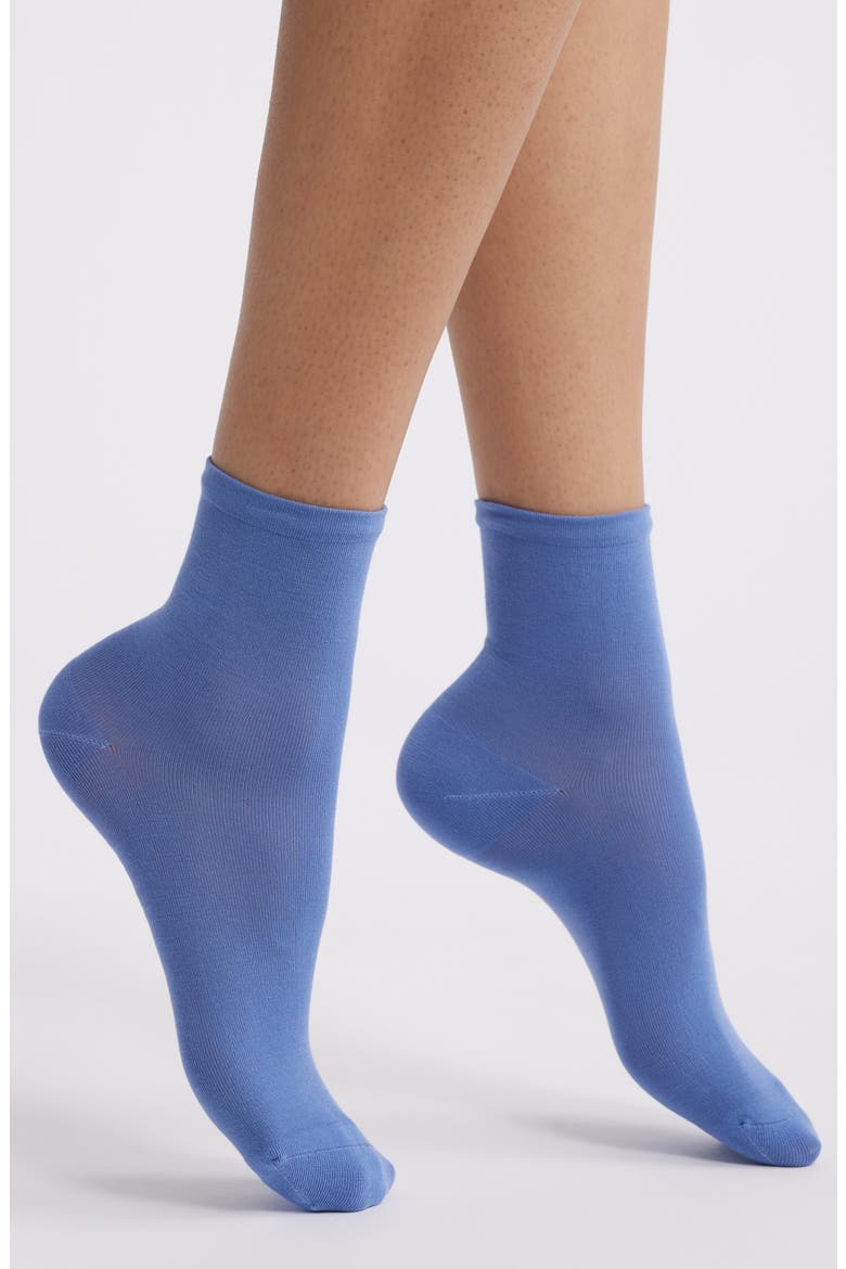 Sleek Crew Socks, Main, color, COLONY BLUE