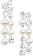 COMPLETEDWORKS Cubic Zirconia & Freshwater Pearl Drop Earrings