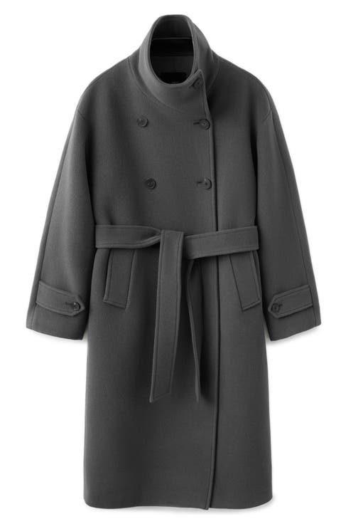 Belted Virgin Wool Blend Coat