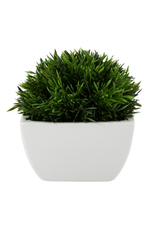 Green Faux Foliage Potted Artificial Plant