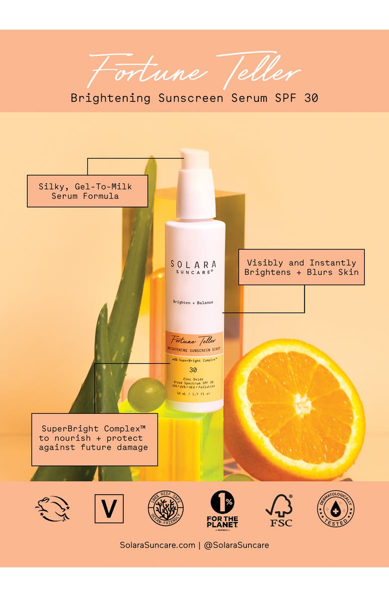 SOLARA SUNCARE Fortune Teller Sunscreen Serum, Alternate, color, 