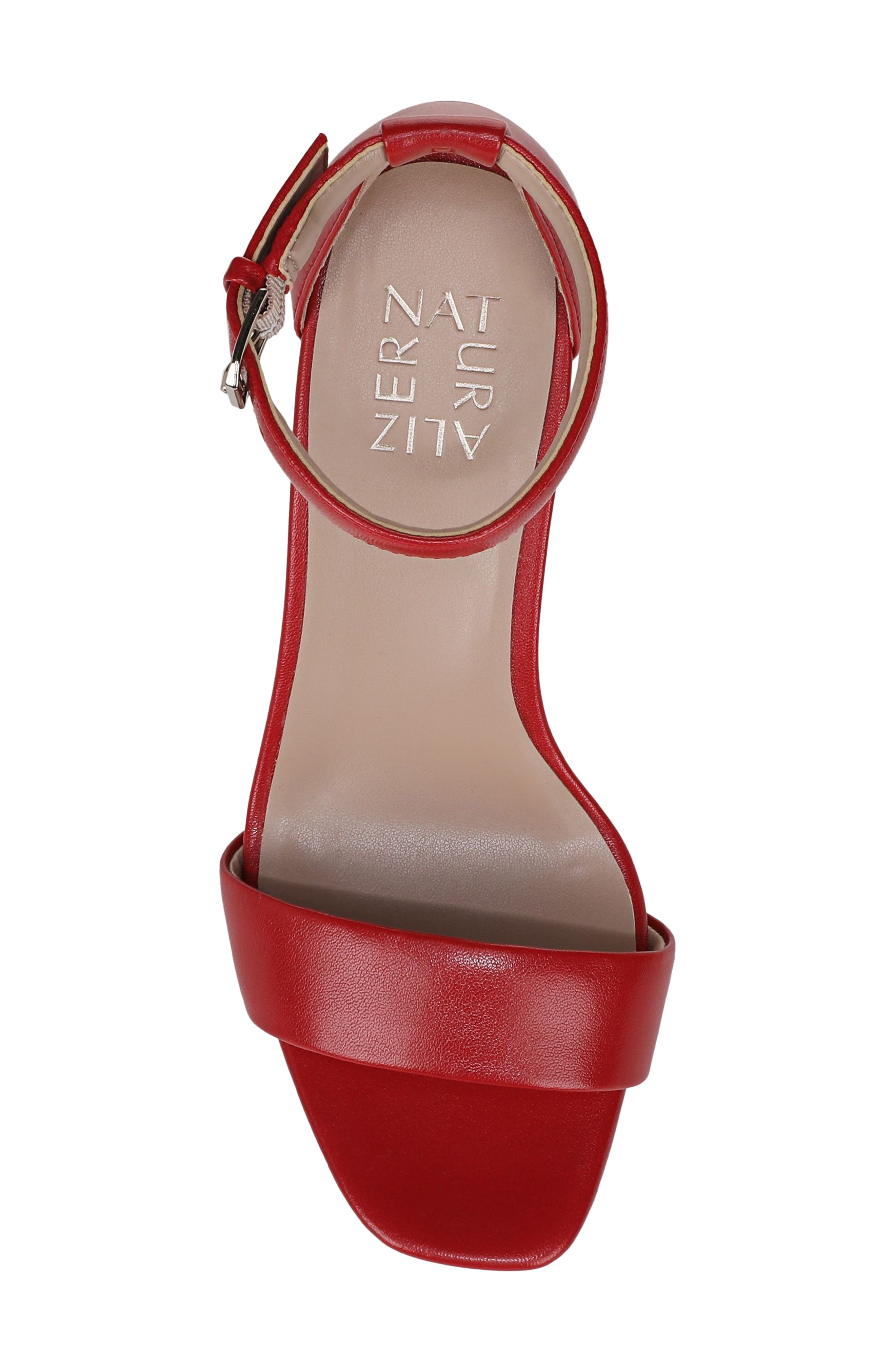 Naturalizer Joy Ankle Strap Sandal, Alternate, color, Red