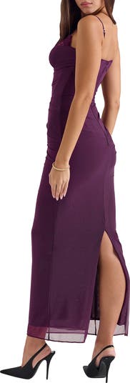 Nalini Mesh & Lace Corset Gown