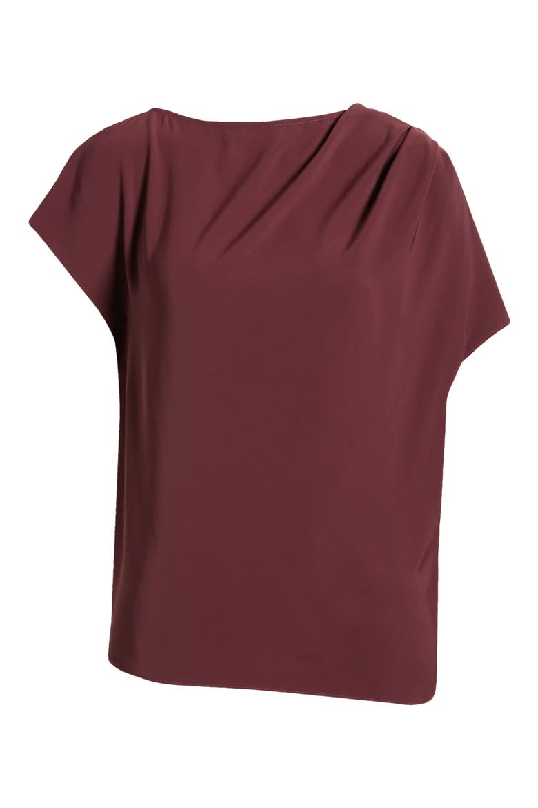 Pleat Shoulder Top, Alternate, color, BURGUNDY STEM