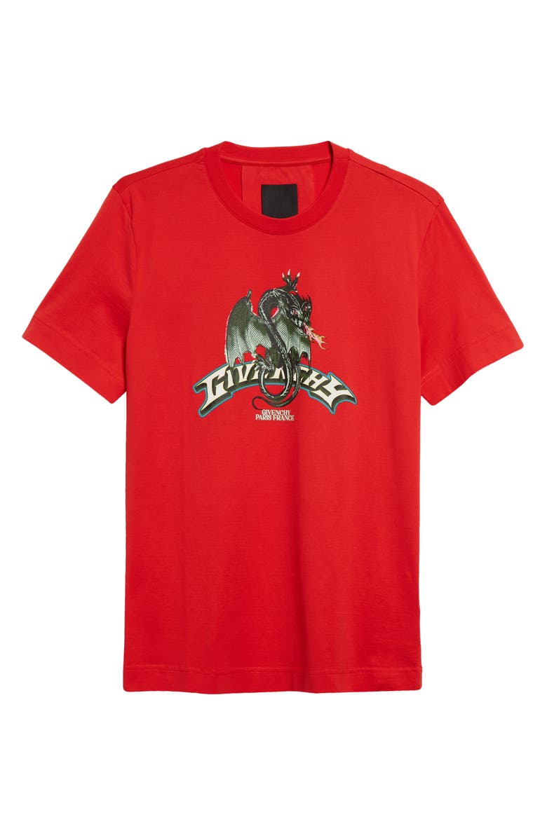 Givenchy Dragon Slim Fit Cotton Graphic T-Shirt, Alternate, color, 