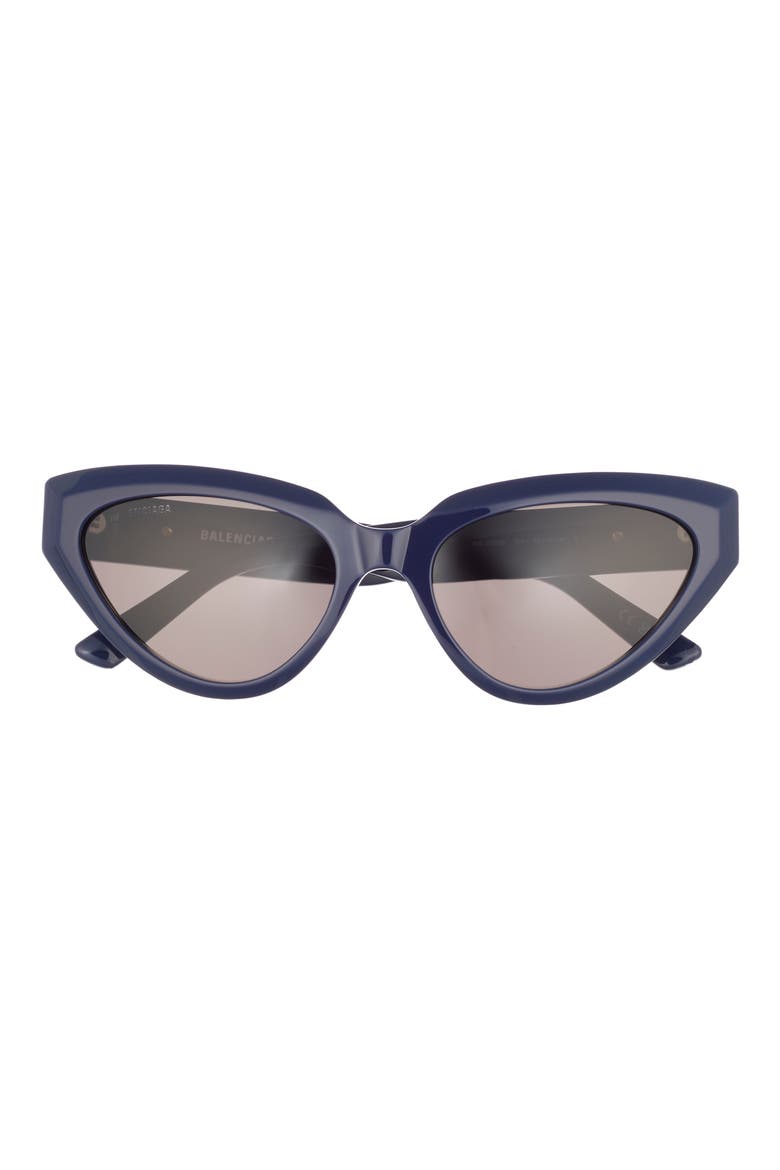 56mm Cat Eye Sunglasses, Main, color, BLUE BLUE GREY
