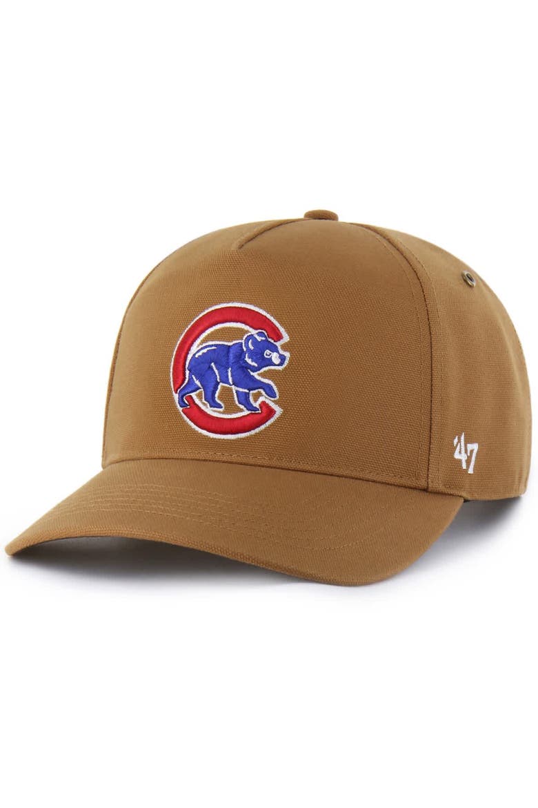 Men's Carhartt x '47  Brown Chicago Cubs Hitch Adjustable Hat, Main, color, Brown