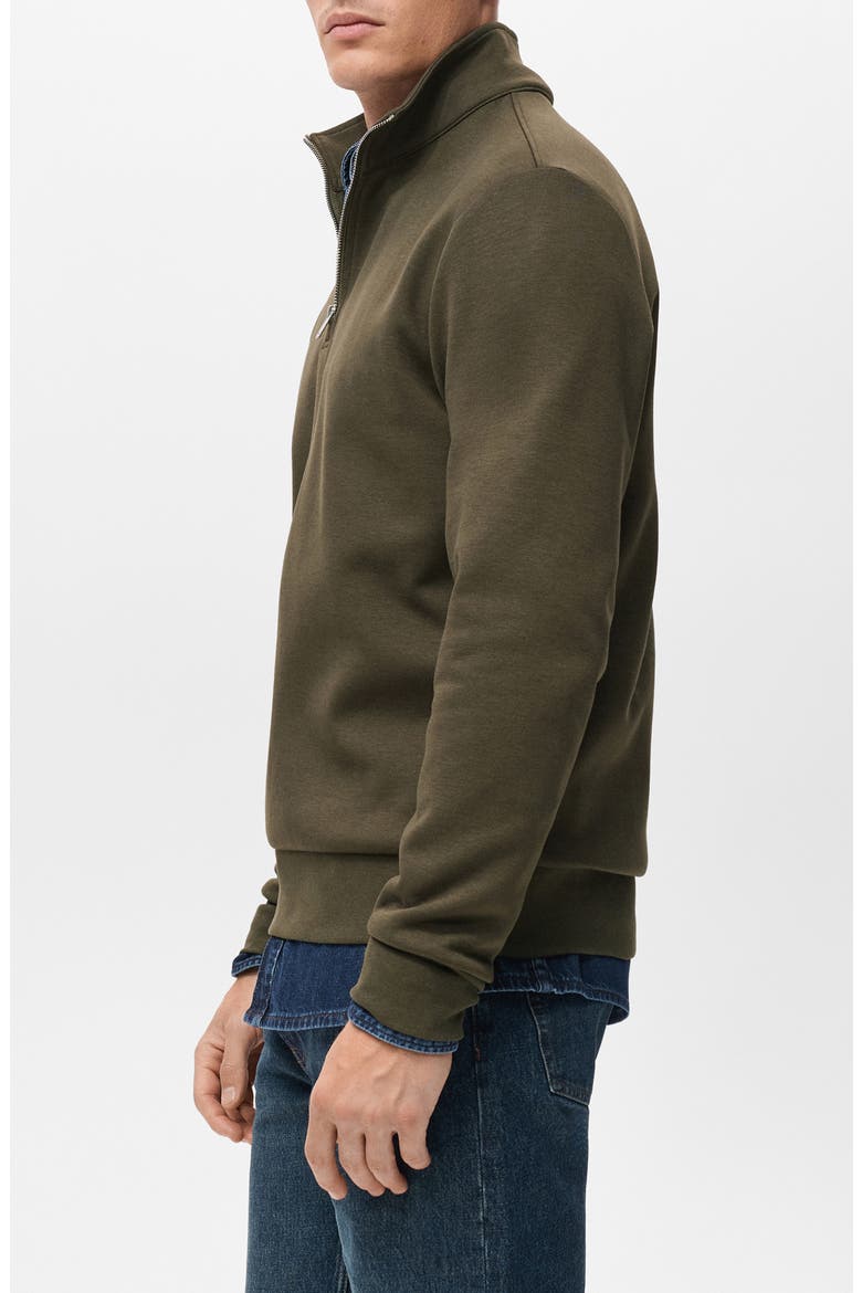 Quarter Zip Sweatshirt, Alternate, color, OLIVE GREEN