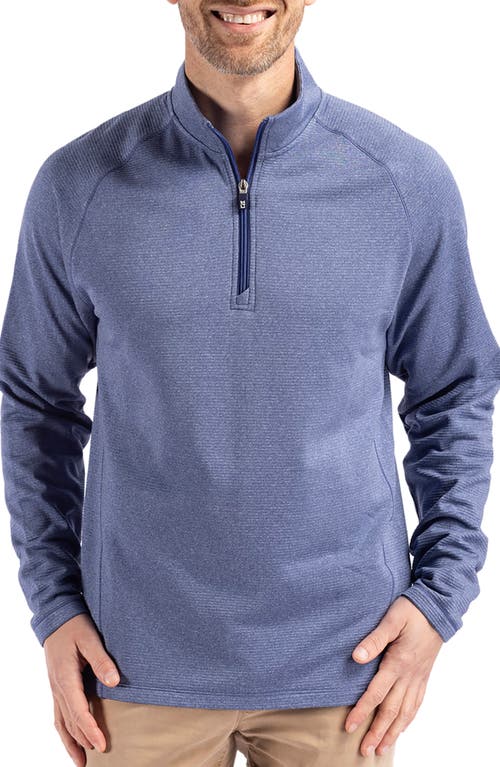Cutter & Buck Peshastin Fleece Half Zip Pullover In Tour Blue Heather