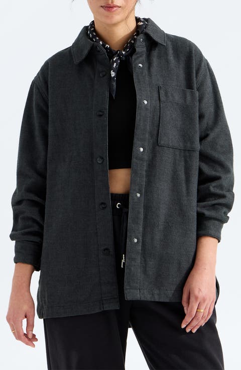 Forest Flannel Long Sleeve Shacket