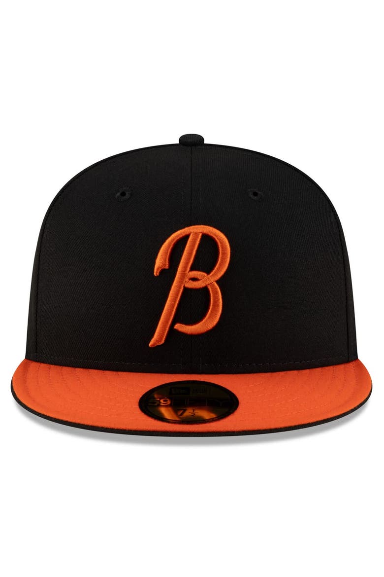 Men's New Era  Black/Orange Baltimore Orioles Authentic Collection 59FIFTY Fitted Hat, Alternate, color, Black