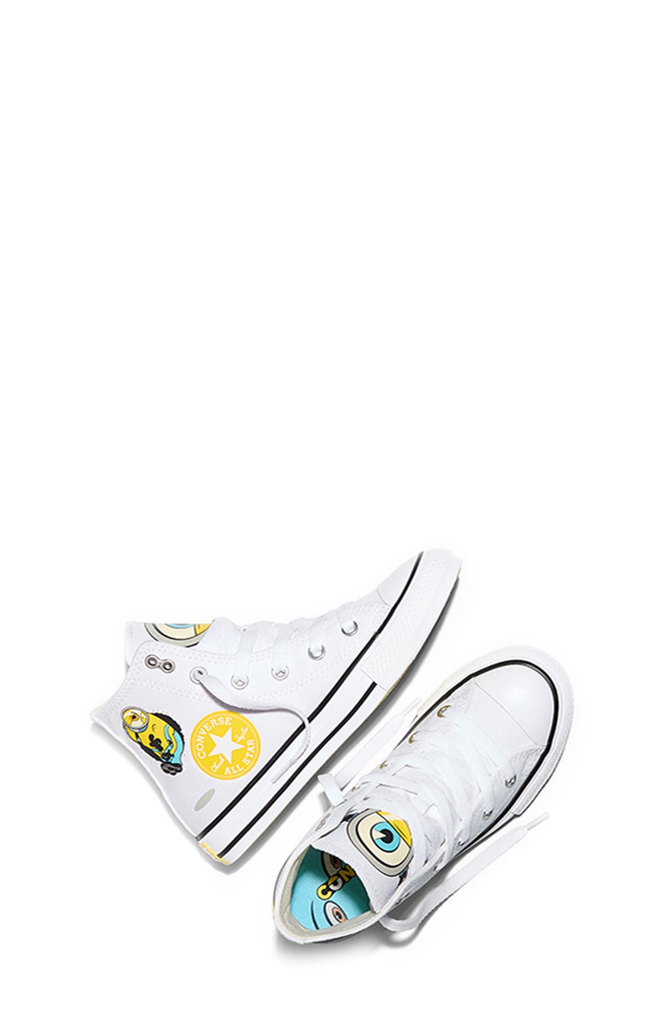 Kids' x Minions Chuck Taylor® All Star® High Top Sneaker, Alternate, color, WHITE/ YELLOW/ WHITE