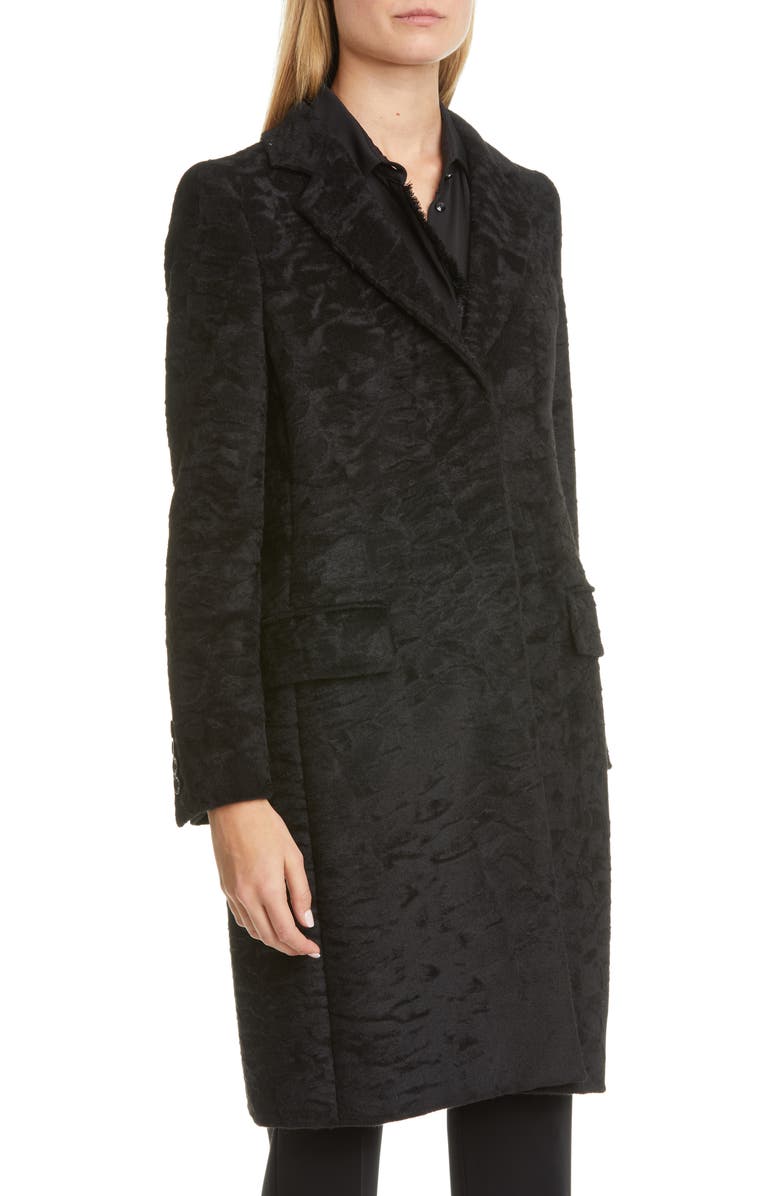 Max Mara Oncia Textured Alpaca & Wool Coat, Alternate, color,