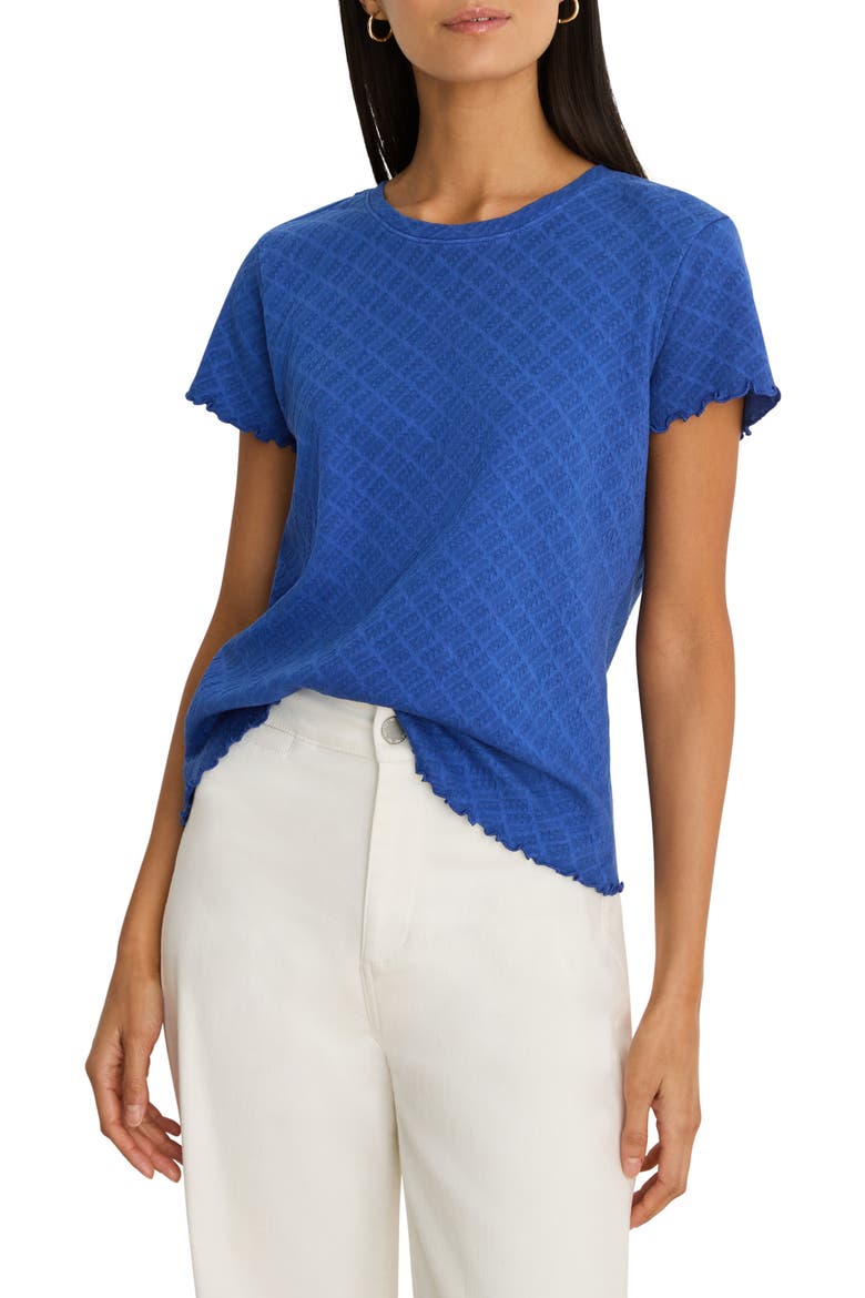 Cotton Lace T-Shirt, Main, color, NEPTUNE