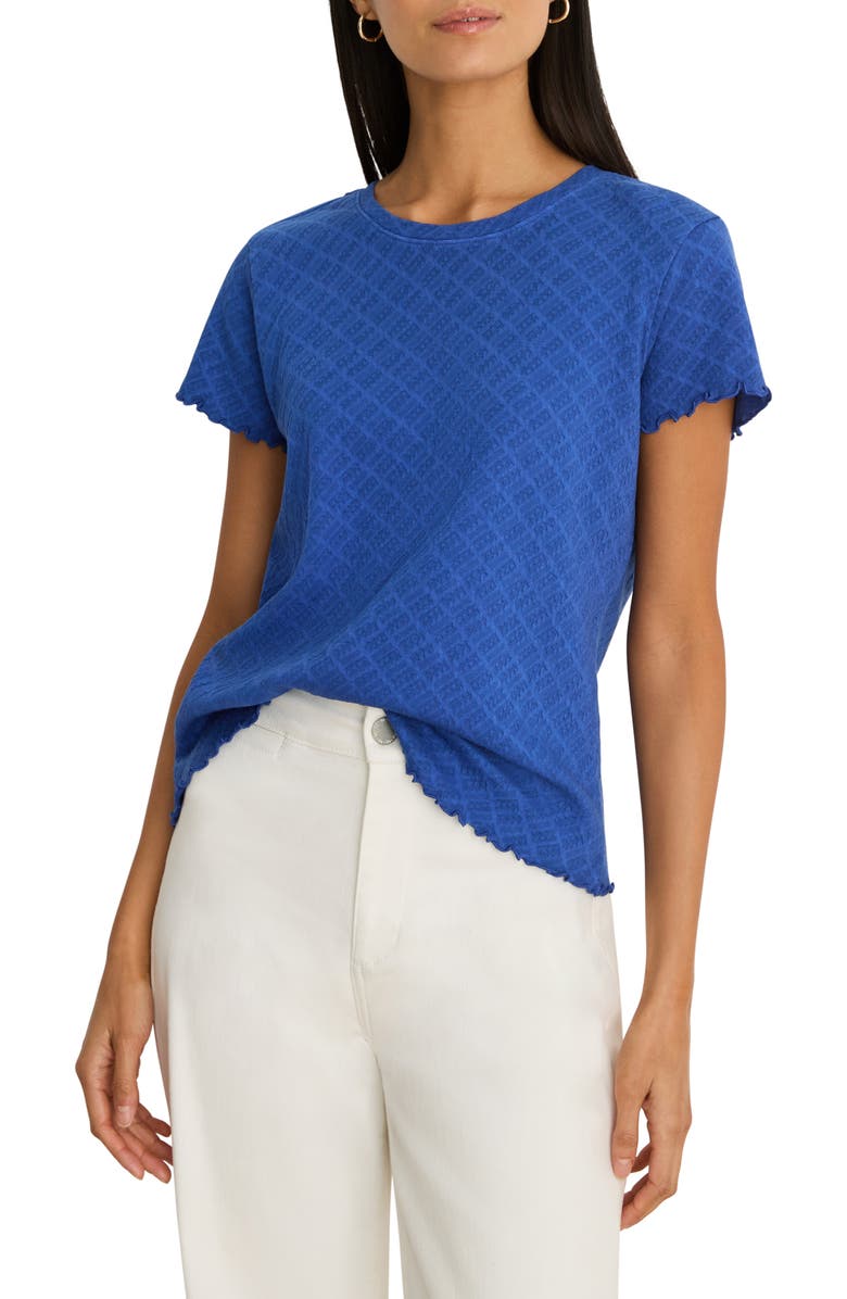 NZT by NIC+ZOE Cotton Lace T-Shirt, Main, color, Neptune