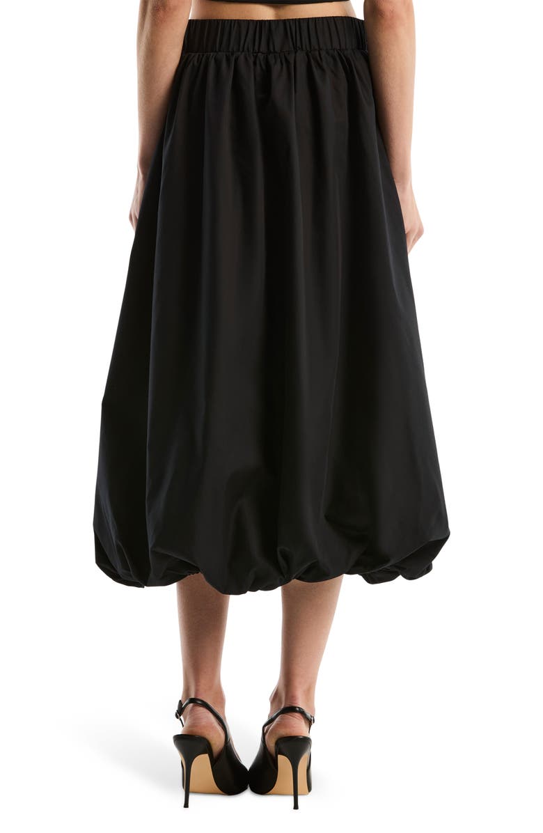 Laundry by Shelli Segal Bubble Hem Midi Skirt, Alternate, color, Black