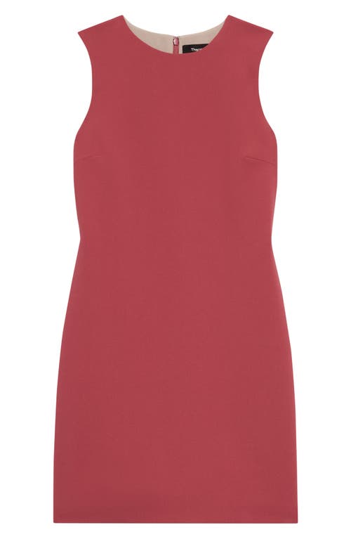 Theory Easy Mini Shift Dress In Deep Rose
