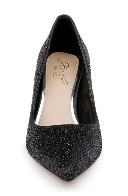 Jewel Badgley Mischka Tyanna Embellished Pointed Toe Pump In Black