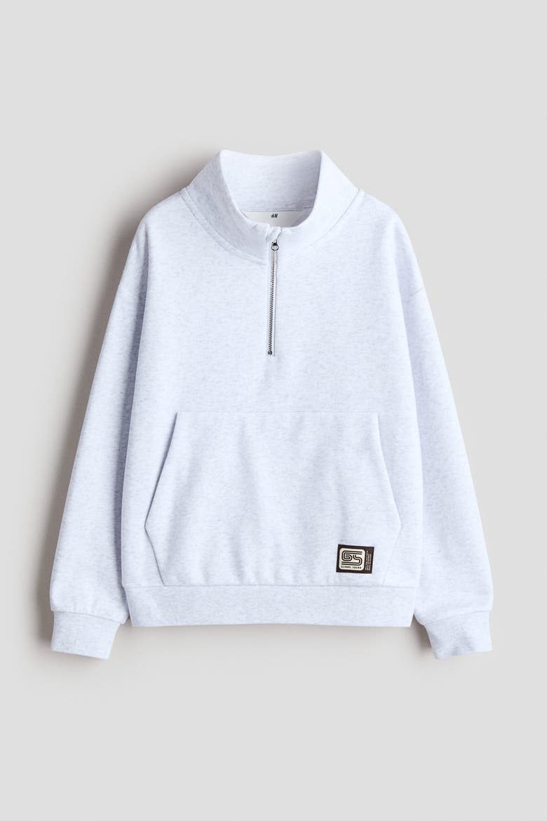 Zip-top Sweatshirt, Alternate, color, Light gray melange