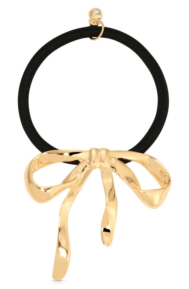 Ettika Bow Organica Ponytail Holder, Main, color, 