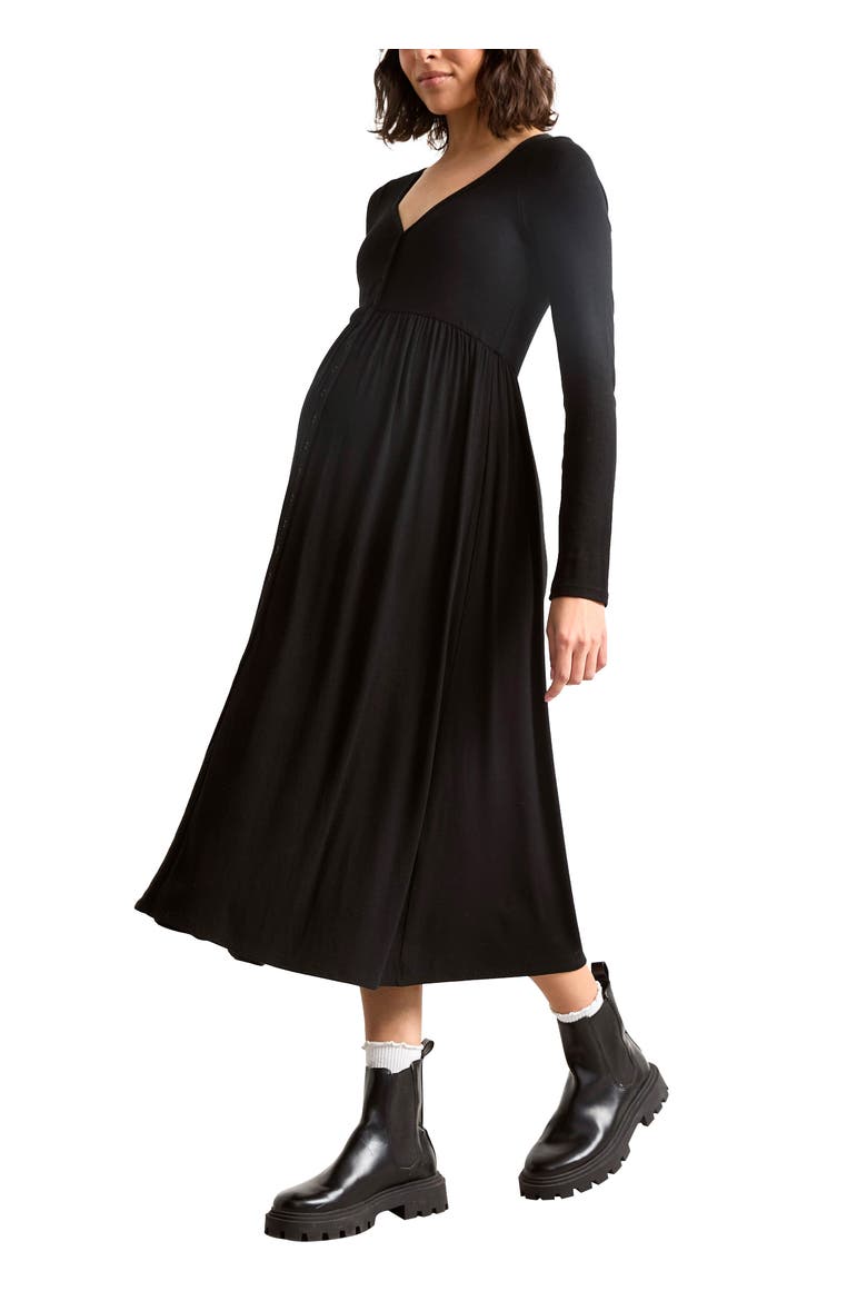 The Softest Rib Nursing Dress, Main, color, Black