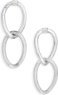 Karine Sultan Textured Link Drop Earrings