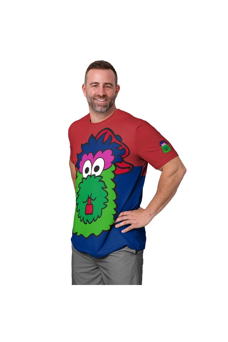 Men's FOCO Red/Royal Philadelphia Phillies Big Logo Mascot T-Shirt, Alternate, color, Red