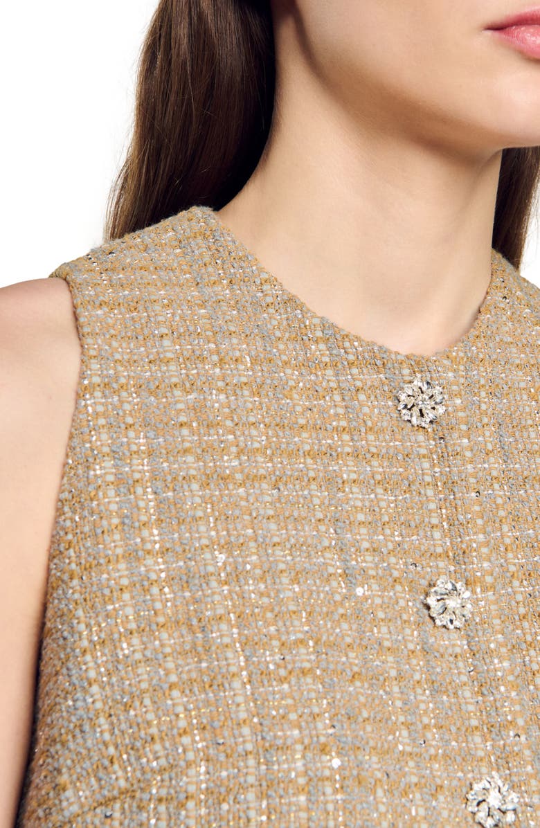 SANDRO Tweed Vest, Alternate, color, 